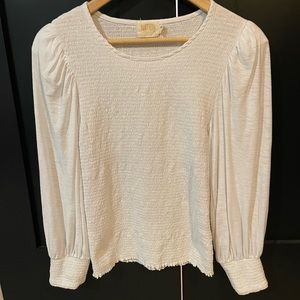 NATION LTD Long-sleeve smocked tee